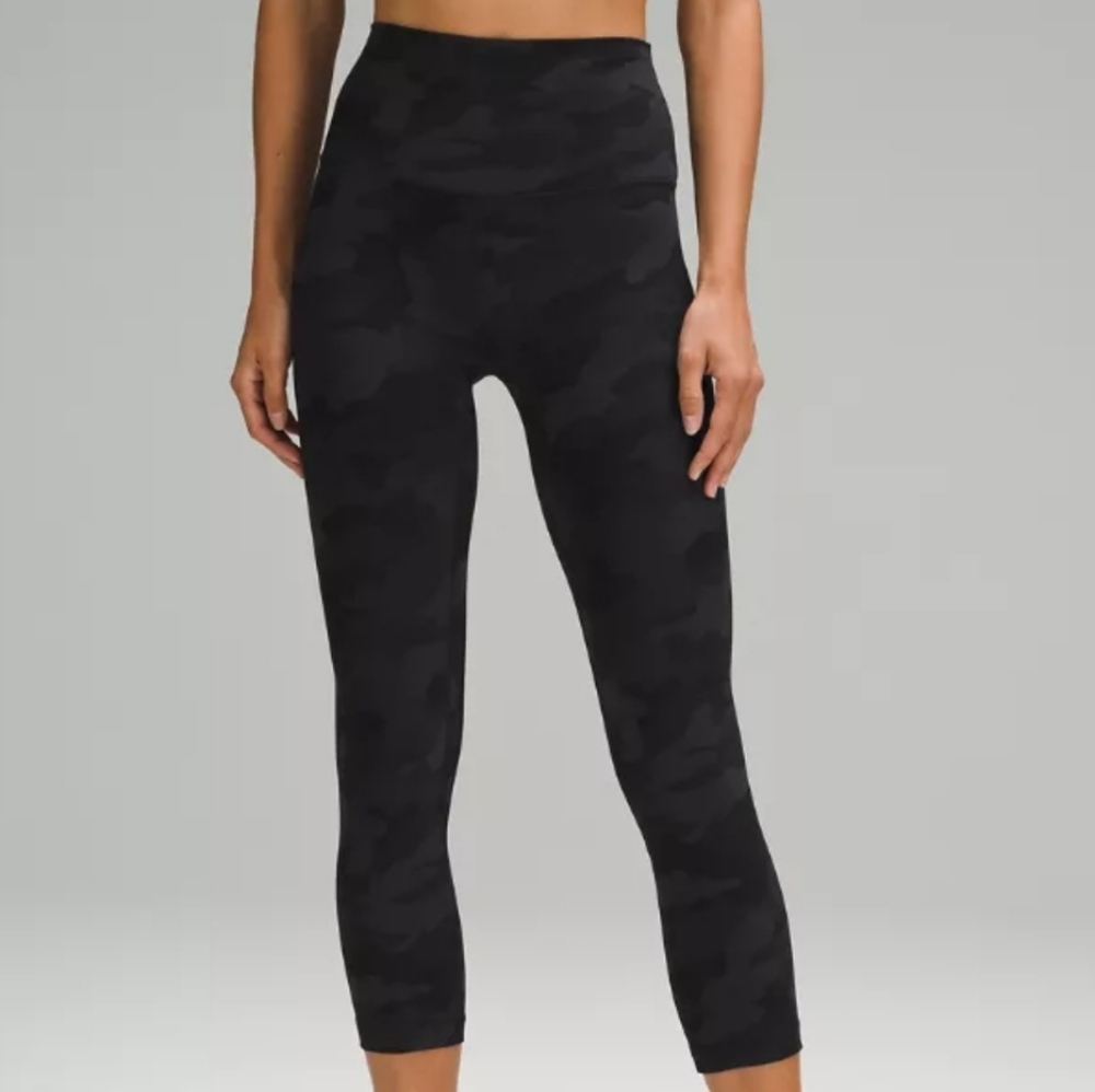 Lululemon Align High Rise Cropped Camo Athletic Leggings